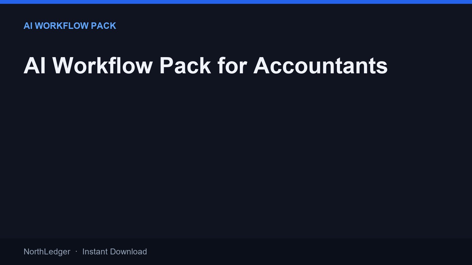AI Workflow Pack for Accountants