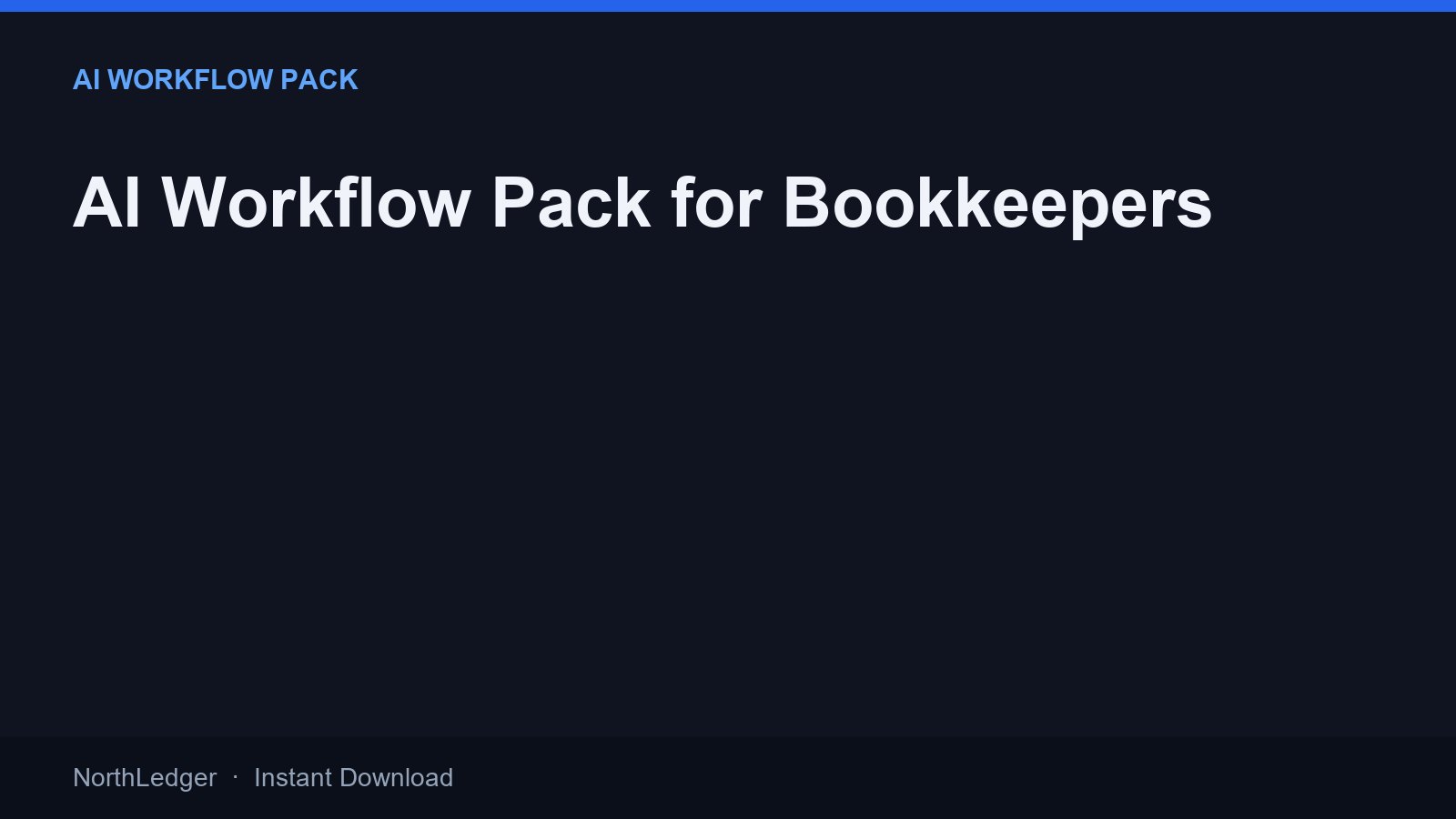 AI Workflow Pack for Bookkeepers