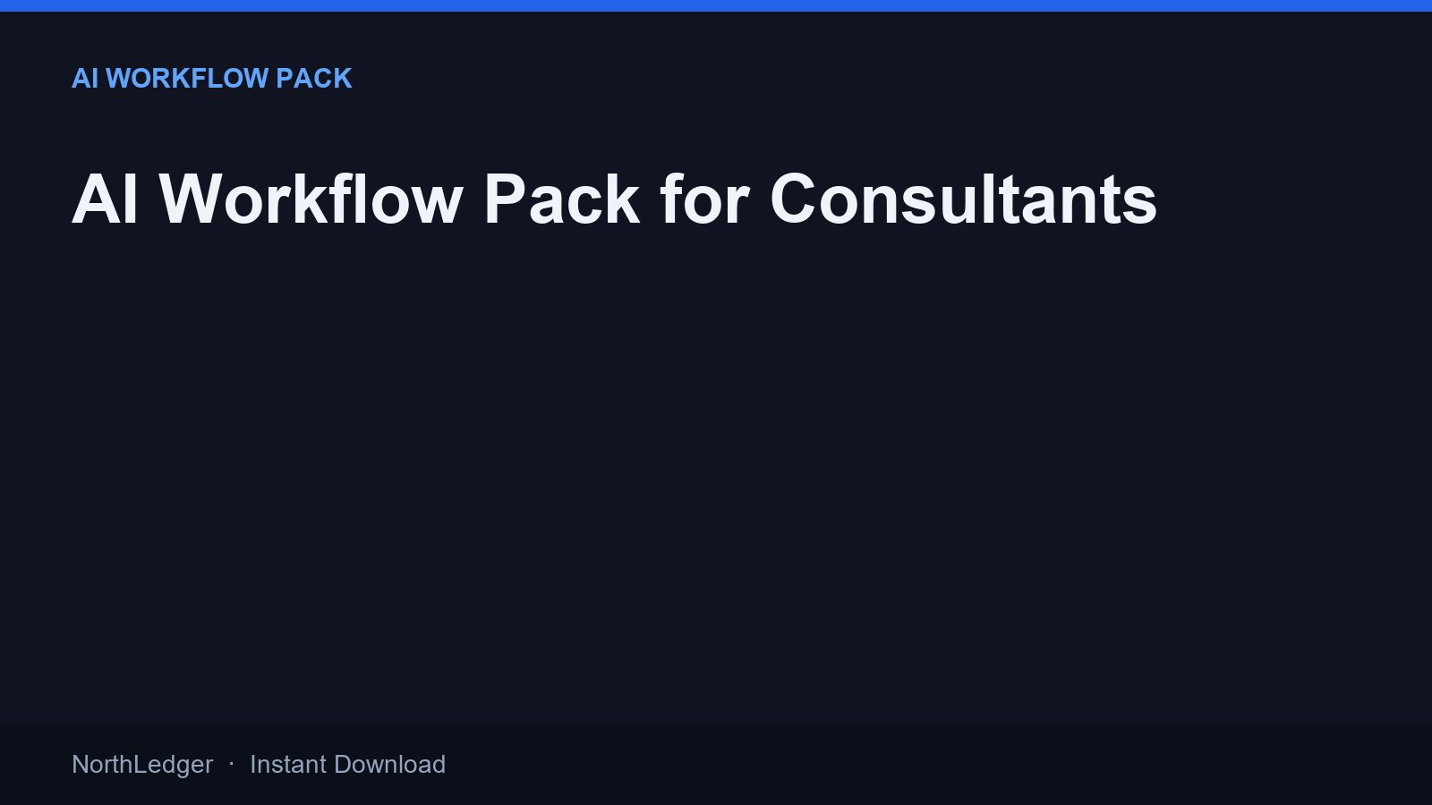 AI Workflow Pack for Consultants