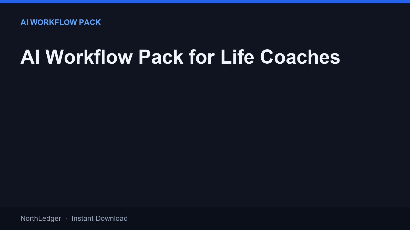 AI Workflow Pack for Life Coaches