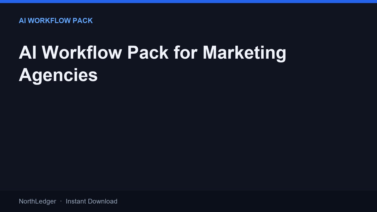 AI Workflow Pack for Marketing Agencies