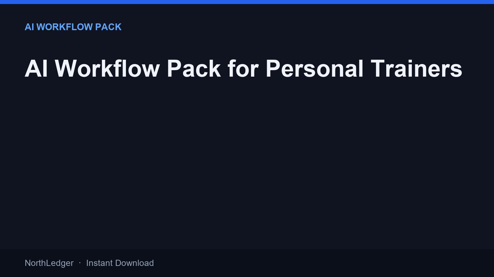 AI Workflow Pack for Personal Trainers