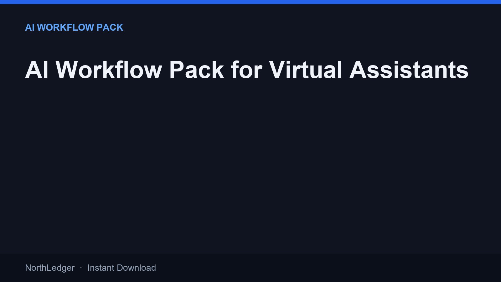 AI Workflow Pack for Virtual Assistants