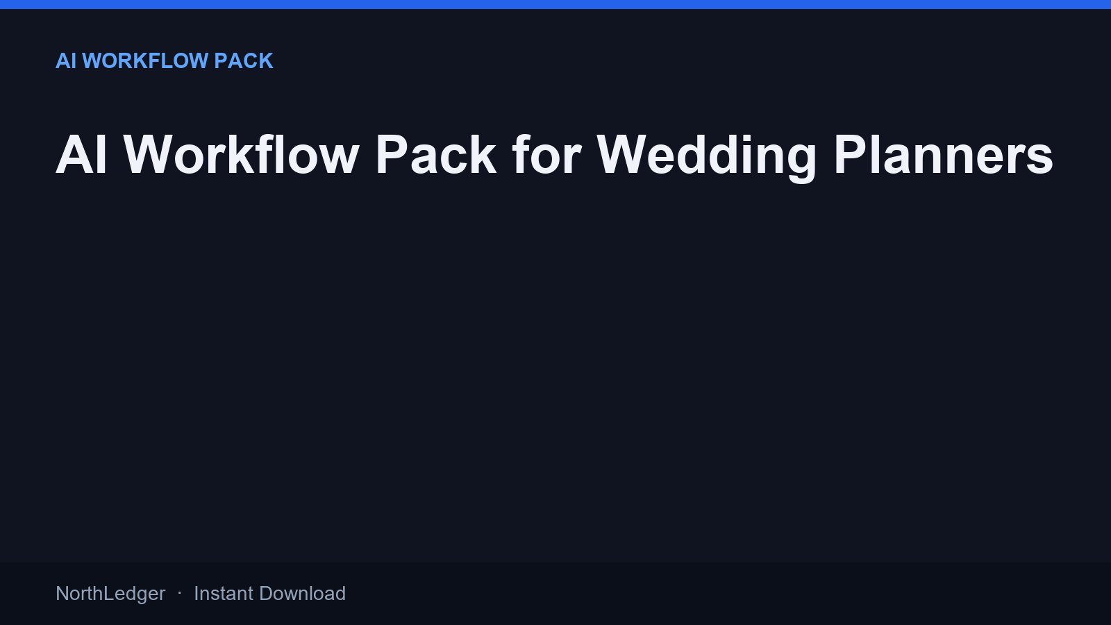 AI Workflow Pack for Wedding Planners