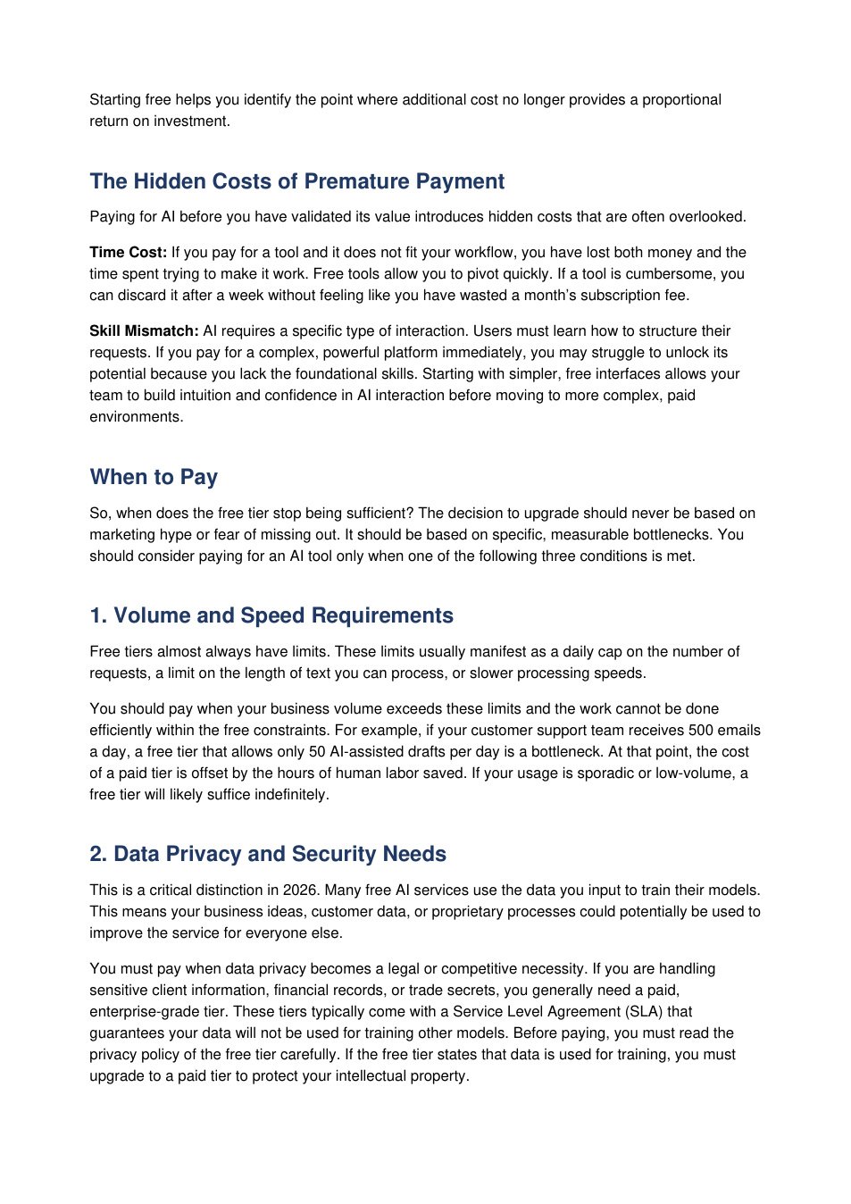 The Small Business AI Stack 2026