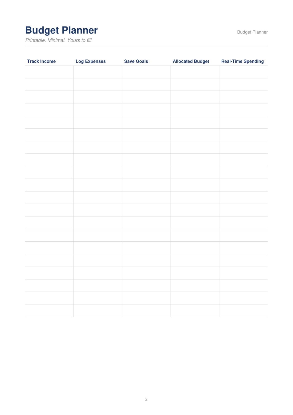 Budget Planner