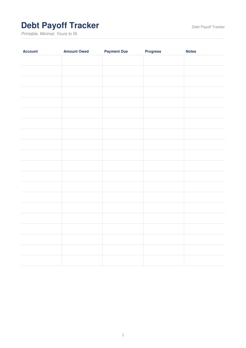 Debt Payoff Tracker