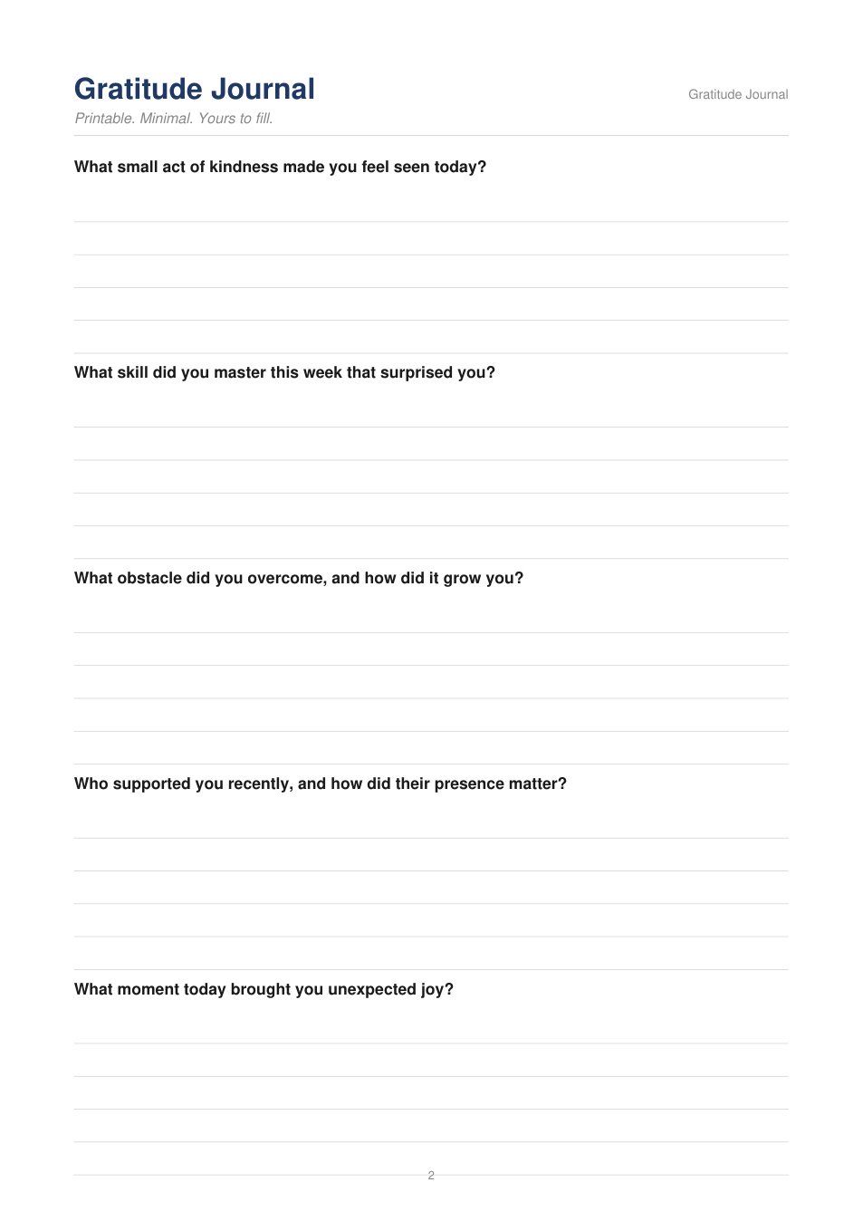 Gratitude Journal