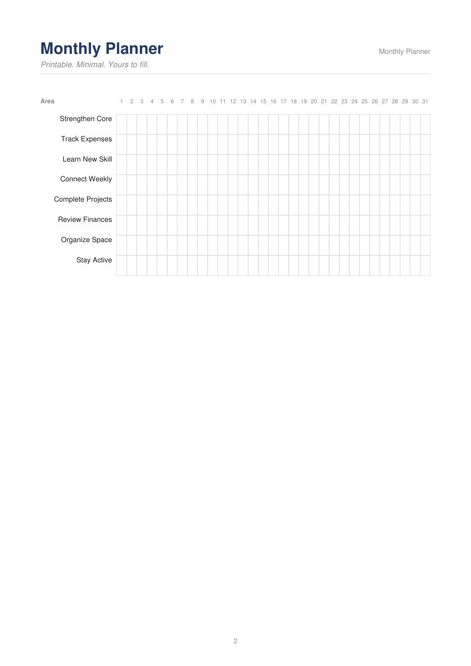 Monthly Planner