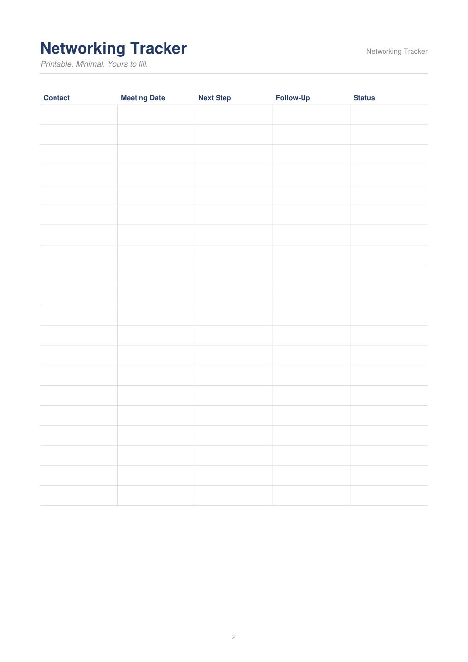 Networking Tracker