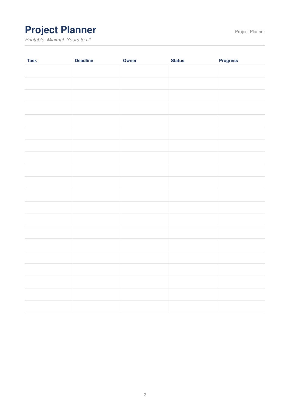 Project Planner