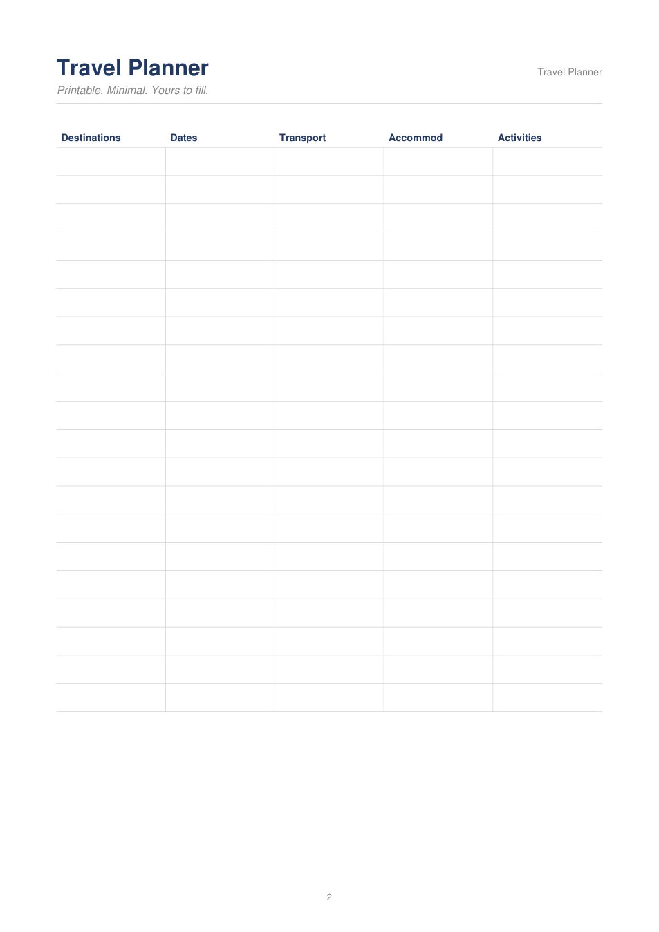 Travel Planner