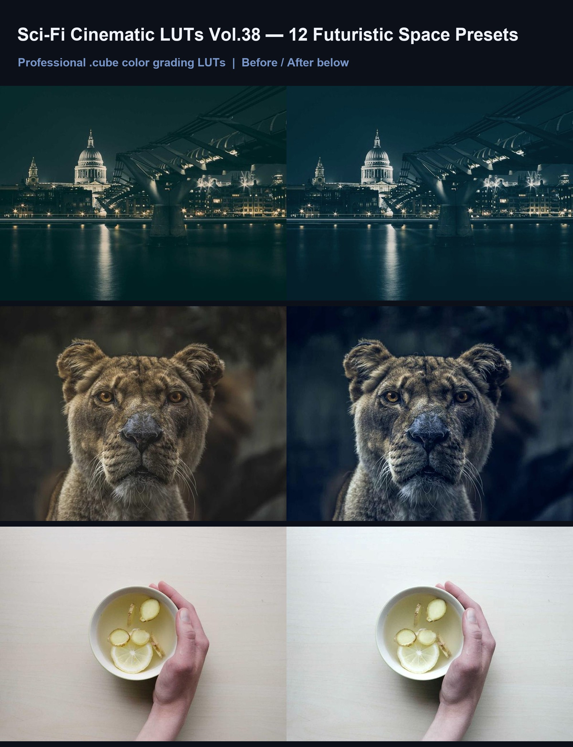 Sci-Fi Cinematic LUTs Vol.38: 12 Futuristic Space Presets