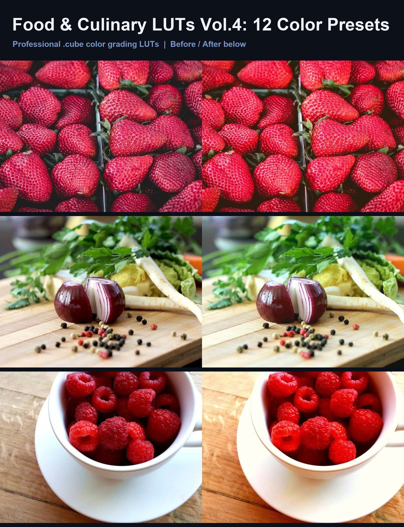 Food & Culinary LUTs Vol.4: 12 Color Presets