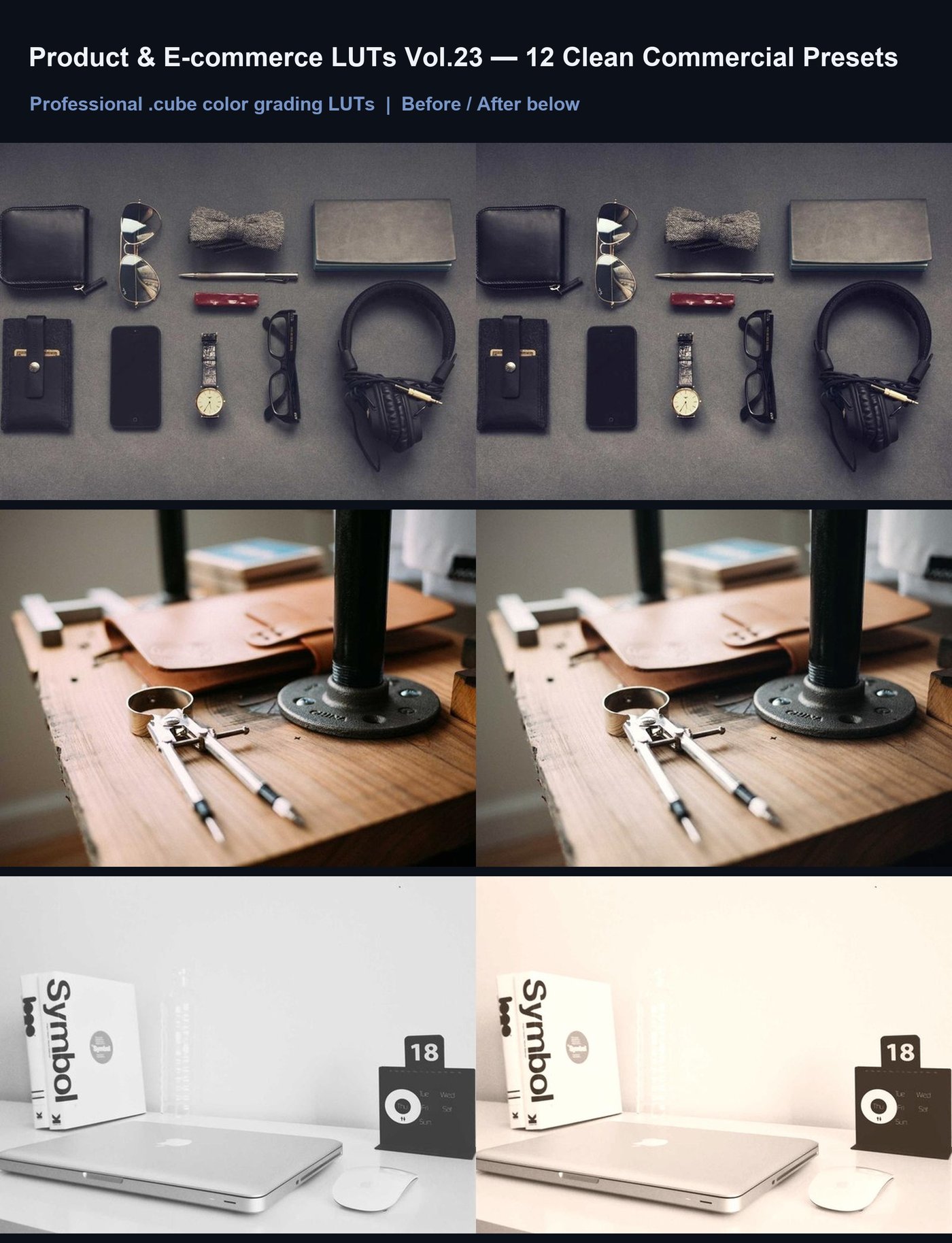 Product & E-commerce LUTs Vol.23 — 12 Clean Commercial Presets